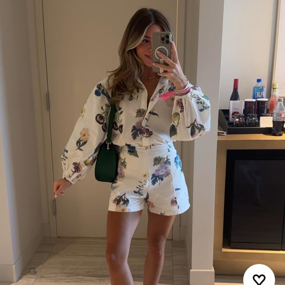 Floral White Two-Piece Set